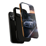 Skyline GT-R R34 White Nurburgring Speed Art Tough Phone Case