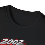 2002 Camaro Racing Graphic T-Shirt | Red Muscle Car, Checkered Flag