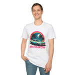 Retro El Camino T-Shirt – Half Car All Cool Vintage Sunset Palm Lowrider Graphic Tee, Classic Muscle Car Shirt