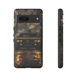 77 Trans Am Phone Case, Black Gold Muscle Car Foggy Backroad Cover