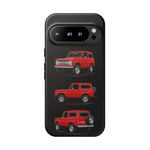 Early Bronco Phone Case Red, Three-View Truck Vector Cover
