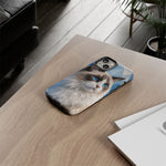 Ragdoll Cat Polygon Portrait Tough Phone Case - Blue Cream