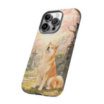 Akita under Cherry Blossoms Dog Breed Phone Case