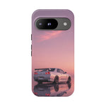Silver Skyline R34 at Sunset Phone Case | Car Reflection Sky Case