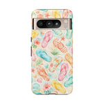 Watercolor Flip Flops pattern Tough Case | Beach Shells Phone Cover