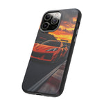 Orange C8 Z06 Flat Plane V8 Speed Art Tough Phone Case