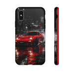 RX7 Phone Case Red, Night Drift JDM Sports Car Tough Cover, Gift