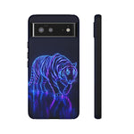 Neon Blue Tiger phone case | tough protective cover