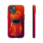 C3 Corvette Phone Case, Orange Top-Down Duotone Gradient Cover