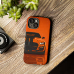 Orange Mustang Art Phone Case, GT500 American Muscle Car Tough Cover for Male