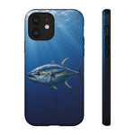 Yellowfin Tuna Phone Case, Deep Blue Water Tough Cover, Gift