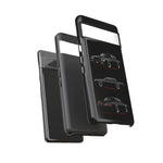 Black GNX Phone Case, Three-View Muscle Car Vector Tough Cover