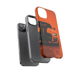 Orange Mustang Art Phone Case, GT500 American Muscle Car Tough Cover for Male