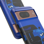 Blue Mustang Art Phone Case, GT500 American Muscle Car Tough Cover for Men