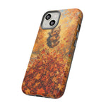 Yorkshire Terrier Jumping in Autumn Leaves Tough Case | Fall Dog Phone Cover
