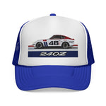 Datsun 240Z Racing Trucker Cap Hat | Classic JDM Vintage Mesh Snapback