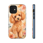 Miniature Poodle Whimsical Watercolor Art Tough Phone Case