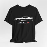 Camaro ZL1 Emblem Muscle Car Silhouette T-Shirt American Performance Coupe Tee