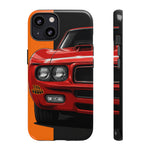 GTO The Judge Red Muscle Car Illustration Phone Case | Retro Classic Car