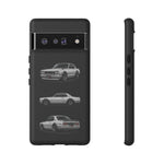 Silver Hakosuka Skyline Classic Sports Car Tough Phone Case for JDM Fans