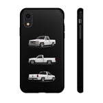 Chevy 1500 OBS Truck Phone Case White, Three-View Vector Cover