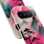 Japanese Minimalist Ink Vaporwave Phone Case – Sumi-e Aesthetic