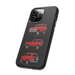 Early Bronco Phone Case Red, Three-View Truck Vector Cover