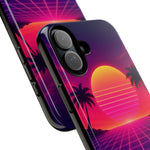 Classic Grid Sunset Vaporwave Art Tough Phone Case