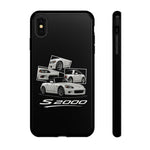 White S2000 Roadster Collage JDM Tough Phone Case Cover Gift