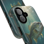Largemouth Bass Phone Case, Sunlit Underwater Tough Cover, Gift