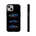 1970 Chevelle SS Phone Case Blue, Three-View Vector Tough Cover