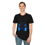 2023 Z06 C8 Wide Split Blue Neon Headlights Dark T-Shirt Car Fan Gift