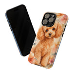 Miniature Poodle Whimsical Watercolor Art Tough Phone Case