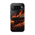 Black Charger Classic Muscle Flames Tough Phone Case Cover Gift