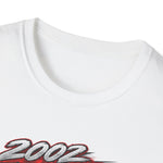 2002 Camaro Racing Graphic T-Shirt | Red Muscle Car, Checkered Flag