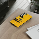 Yellow Supra Phone Case, MK4 90s JDM Legend Tough Protective Cover for Men