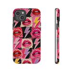 Pop Art Lips and Lightning Bolt Phone Case