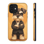 Schnauzer Mustache Boss Phone Case Funny Dog Lover Gift