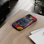 British Shorthair Round Pop Art Tough Phone Case