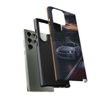 Skyline GT-R R34 White Nurburgring Speed Art Tough Phone Case