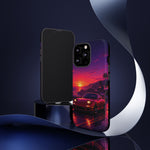 FD RX-7 Retro Sunset Sports Car Tough Case | Neon Vaporwave Beach Drive