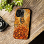 Yorkshire Terrier Jumping in Autumn Leaves Tough Case | Fall Dog Phone Cover
