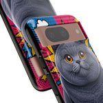 British Shorthair Round Pop Art Tough Phone Case