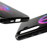 Glitch Peace Sign Phone Case, RGB Melt Digital Art Tough Cover, Gift