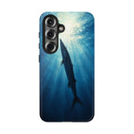 Barracuda Silhouette Phone Case, Sunlit Marine Art Tough Cover