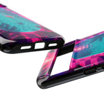 Neon Flamingo Pool Vaporwave Art Tough Phone Case
