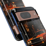 Challenger RT Phone Case, Rainy City Night Muscle Car Tough Cover