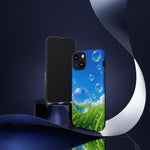Bubbles Over Grass phone case | Tough Cover