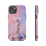 Praying Cherub Statue halo Vaporwave Aesthetic phone case