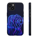 Neon Blue Tiger phone case | tough protective cover